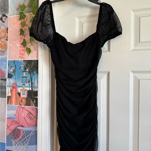 Black mini dress